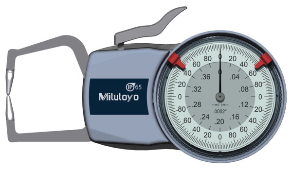 Mitutoyo External Dial Caliper Gauge 209-450, 0-0.4" (Kroeplin Equivalent D610)