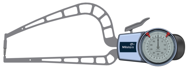 Mitutoyo External Dial Caliper Gauge , 0,005mm 209-912  0-50mm ( Kroeplin equivalent D4R50)