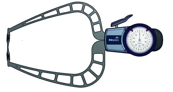 Mitutoyo Internal Dial Caliper Gauge  209-921, 0-50mm ( Kroeplin Equivalent D450)