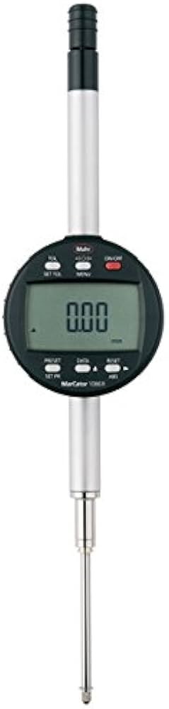 Mahr 4337133 Digital Indicators MarCator 1086 R, Range 100mm/4'' Resolution 0.01 mm / .0005“ Accuracy 0.02mm Repeatability 0.01mm Force 1.6-3.50N Stem 8mm