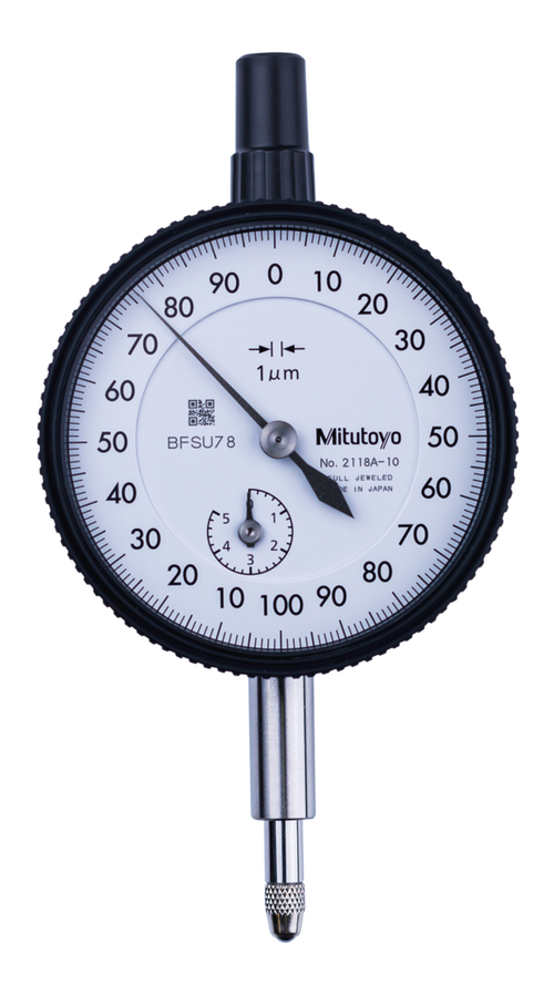 Dial Gauge, Lug Back, ISO Type Jewelled Bearing, 5mm, 0,001mm 2118A-10