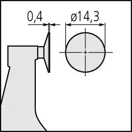 Mitutoyo Disc Micrometer, Hardened Steel Disks 3-4", Disk .8" 169-208-10 Non Rotating Spindle