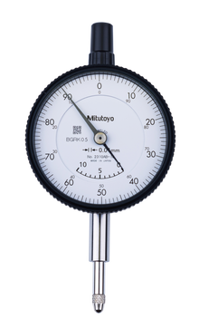 Dial Gauge, Lug Back, ISO Type Jewelled Bearing, 10mm, 0,01mm 2310A-10