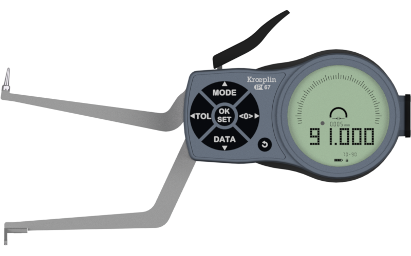 Kroeplin Digital Internal 3-Point Caliper Gauge 70-90mm/2.76-3.54", 0.001mm/.00005", L270P3