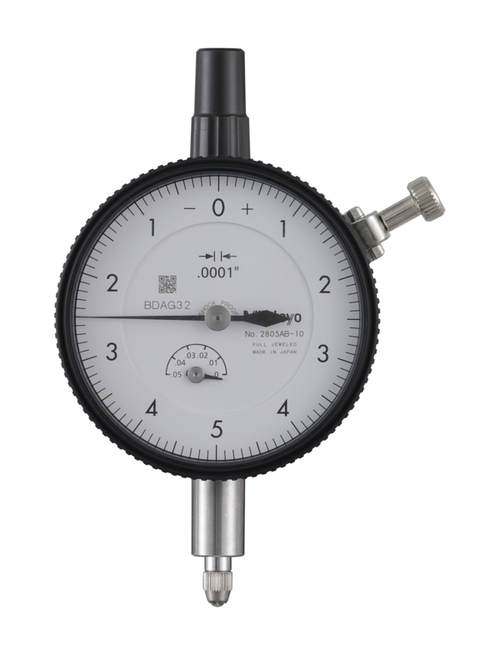 Dial Gauge, Lug Back, ANSI/AGD Type Jewelled Bearing, Shockproof, 0,05", 0,0001" 2805S-10