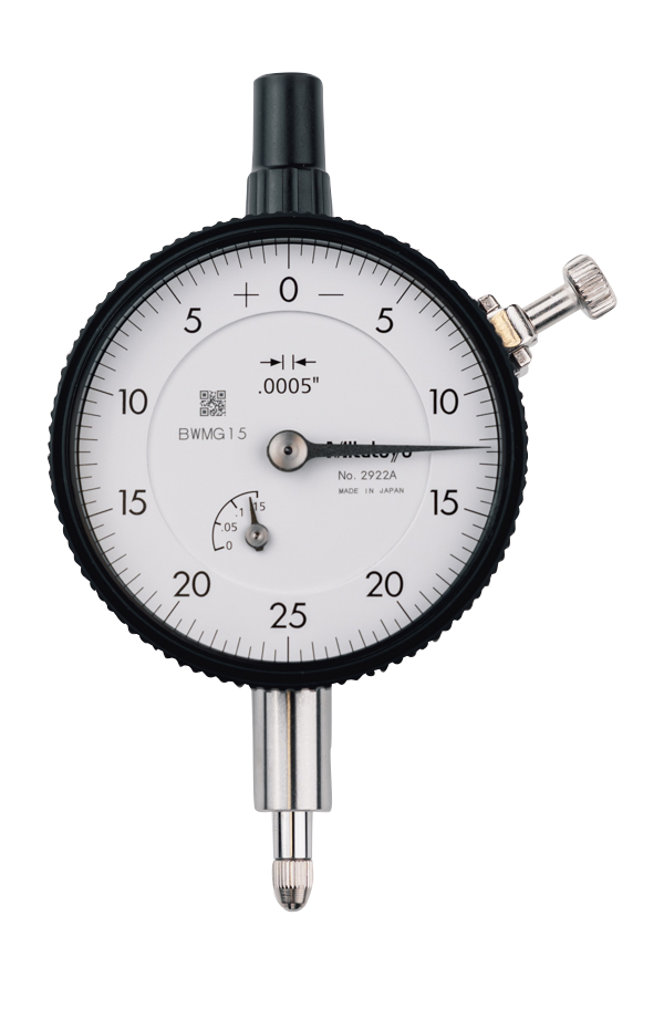 Dial Gauge, Flat Back, ANSI/AGD Type 0,125", 0,0005" 2922AB
