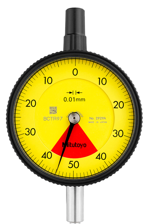 Dial Gauge, Lug Back, ISO Type One Revolution, Shockproof, 0,8mm, 0,01mm 2929A