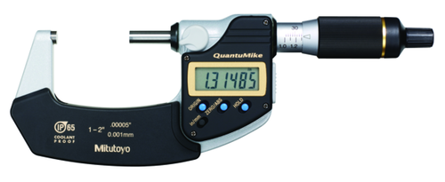 Mitutoyo Digital Micrometer QuantuMike IP65 Inch/Metric, 25-50mm/1-2" 293-181-30 with Output