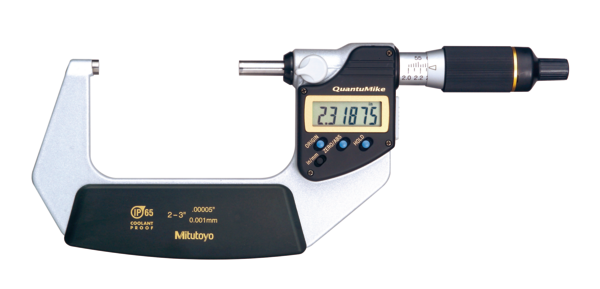 Mitutoyo Digital Micrometer QuantuMike IP65 Inch/Metric, 50-75mm/2-3" 293-182-30 With Output