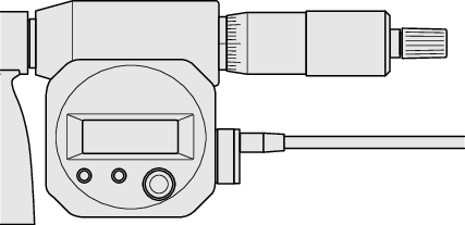 Mitutoyo Digital Micrometer IP65, Inch/Metric 325-350mm/13-14", with Output Item number: 293-783 Ratchet stop