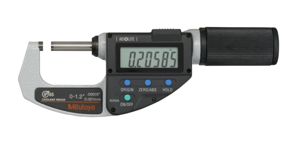 Mitutoyo Digital Absolute Micrometer QuickMike Inch/Metric, 0-1,2" 293-676