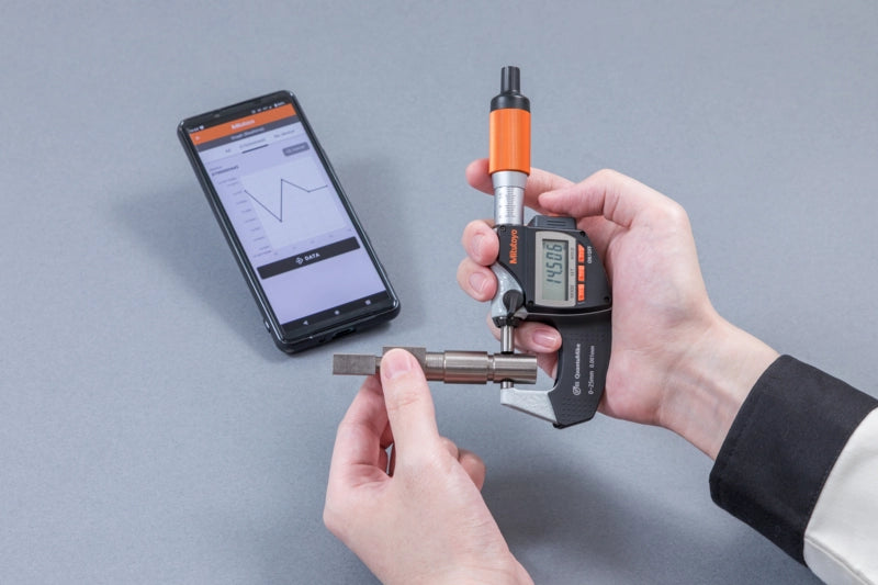 MITUTOYO 293-183-40 Digital Micrometer QuantuMike IP65 75-100mm/3-4" Resolution .001mm/.00005"
