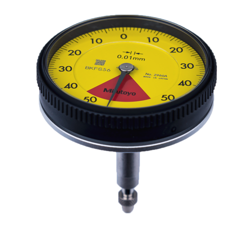 Dial Gauge, ISO Type Back Plunger Design, One Revolution,  Shockproof, 1mm, 0,01mm 2960F