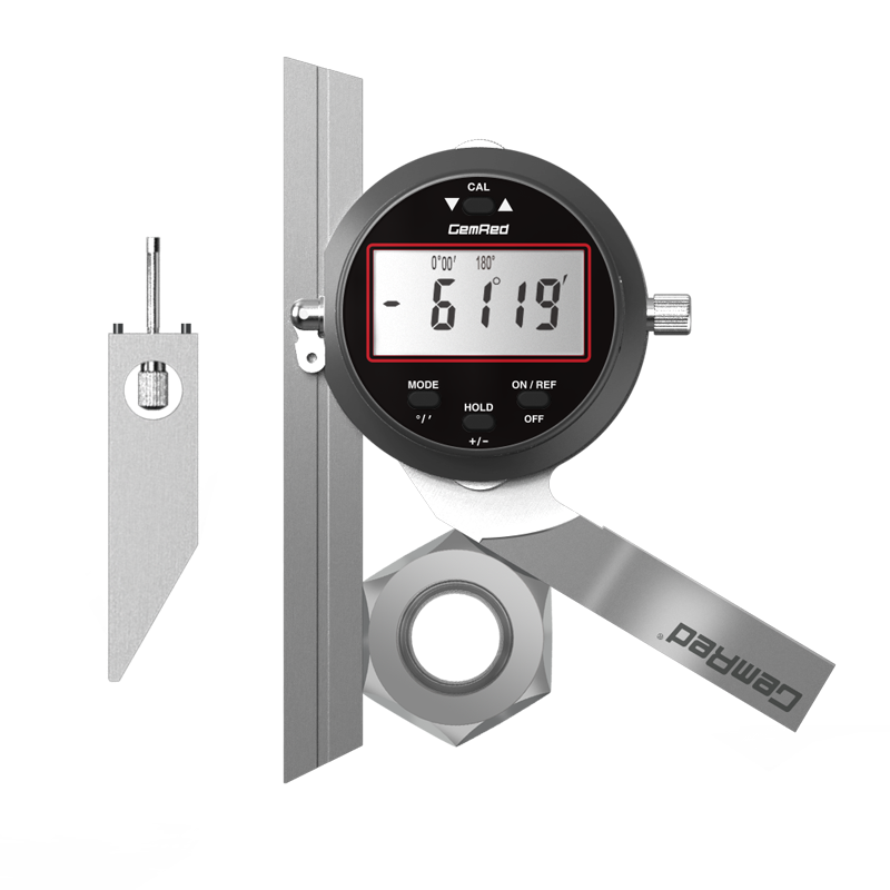 GemRed Digital Universal Protractor Model: 1-UP100 Resolution 0.01° Accuracy ±0.05° Measuring Range 0° ~360° ; 2X180°; 4X90°
