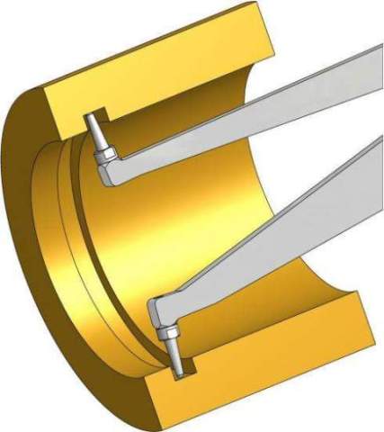 Kroplin Metric Internal Caliper Gauge 130-180mm, 0.01mm, H2M130 ( Mitutoyo Equivalent 209-312)