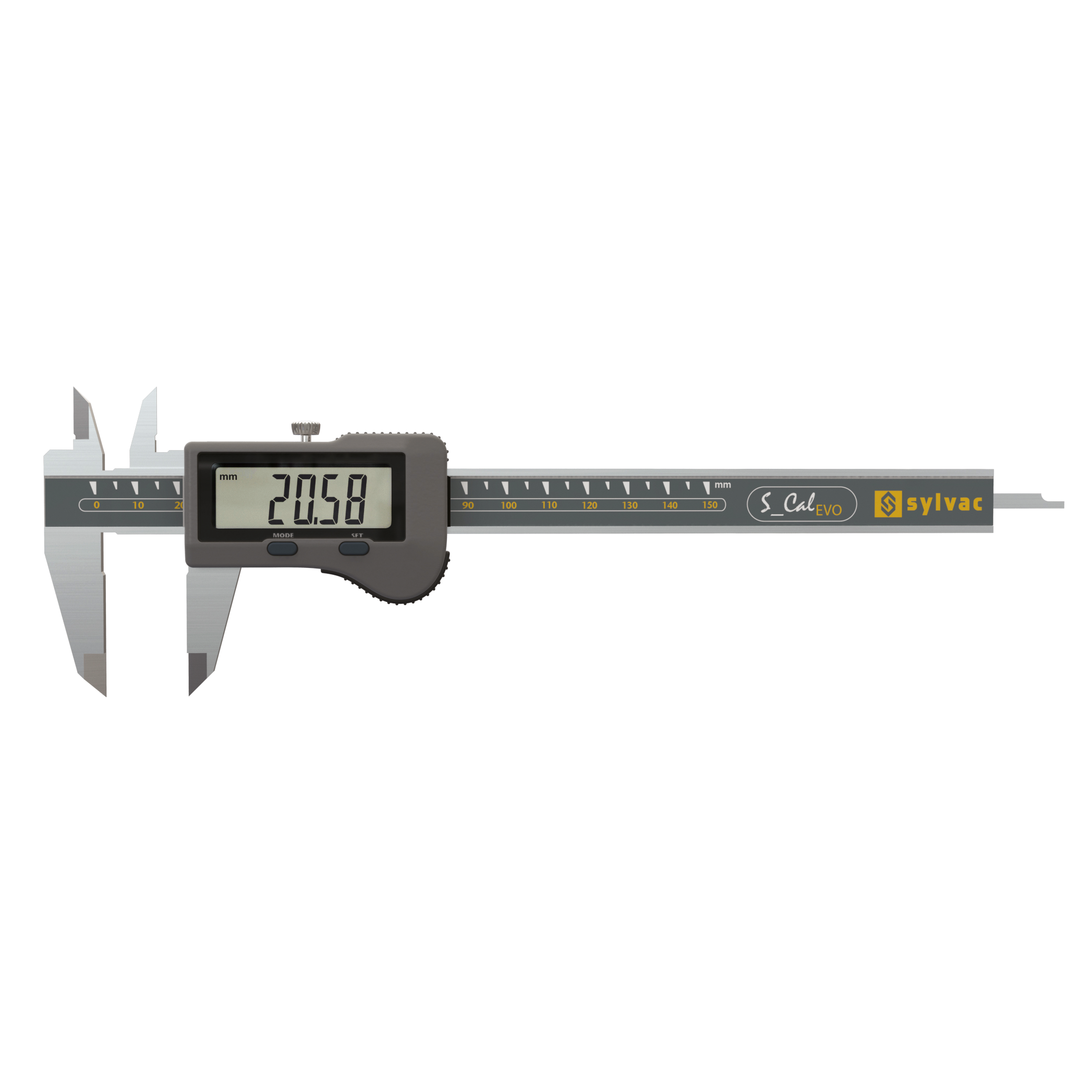 Sylvac S_CAL Digital Calipers 0-200mm/0-8" IP67 (Square Depth Rod) 30-810-1526