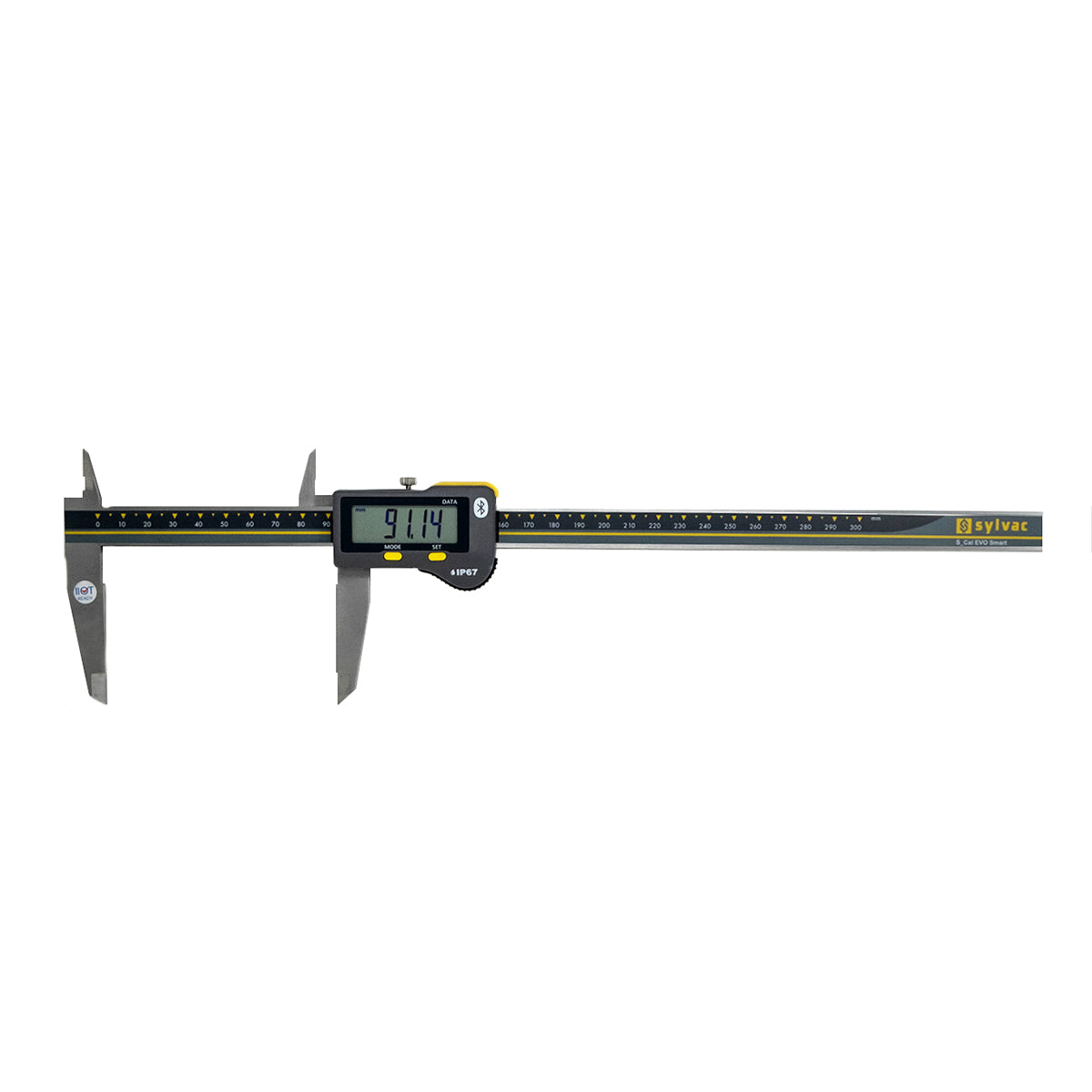 Sylvac S_CAL EVO Basic Digital Calipers 0-300mm/0-12" IP67 (Square Depth Rod) 30-810-1532