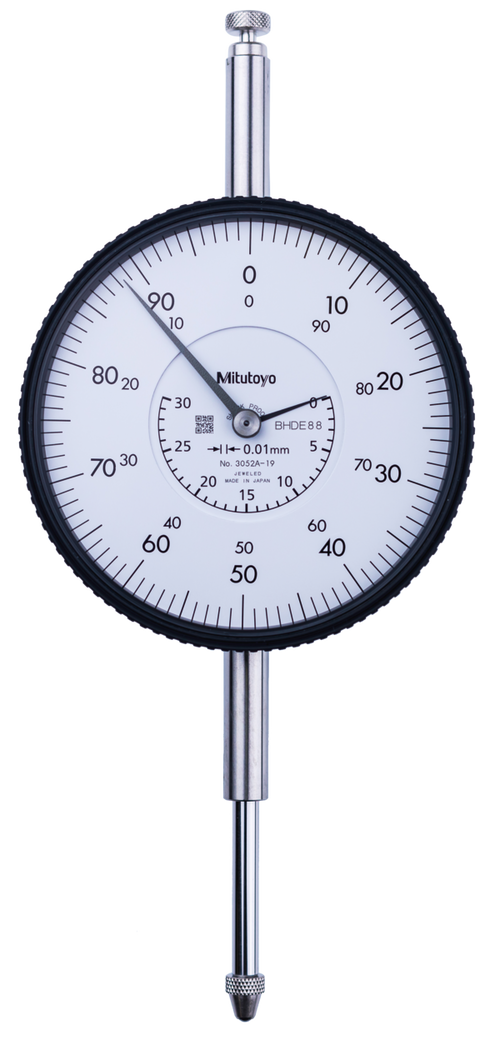 Dial Gauge, Lug Back, ISO Type Jewelled Bearing, Shockproof, 30mm, 0,01mm 3052A-19