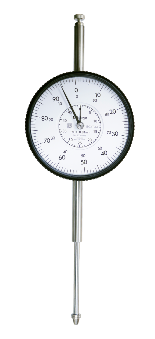 Dial Gauge, Lug Back, ISO Type Jewelled Bearing, Shockproof, 50mm, 0,01mm 3058A-19