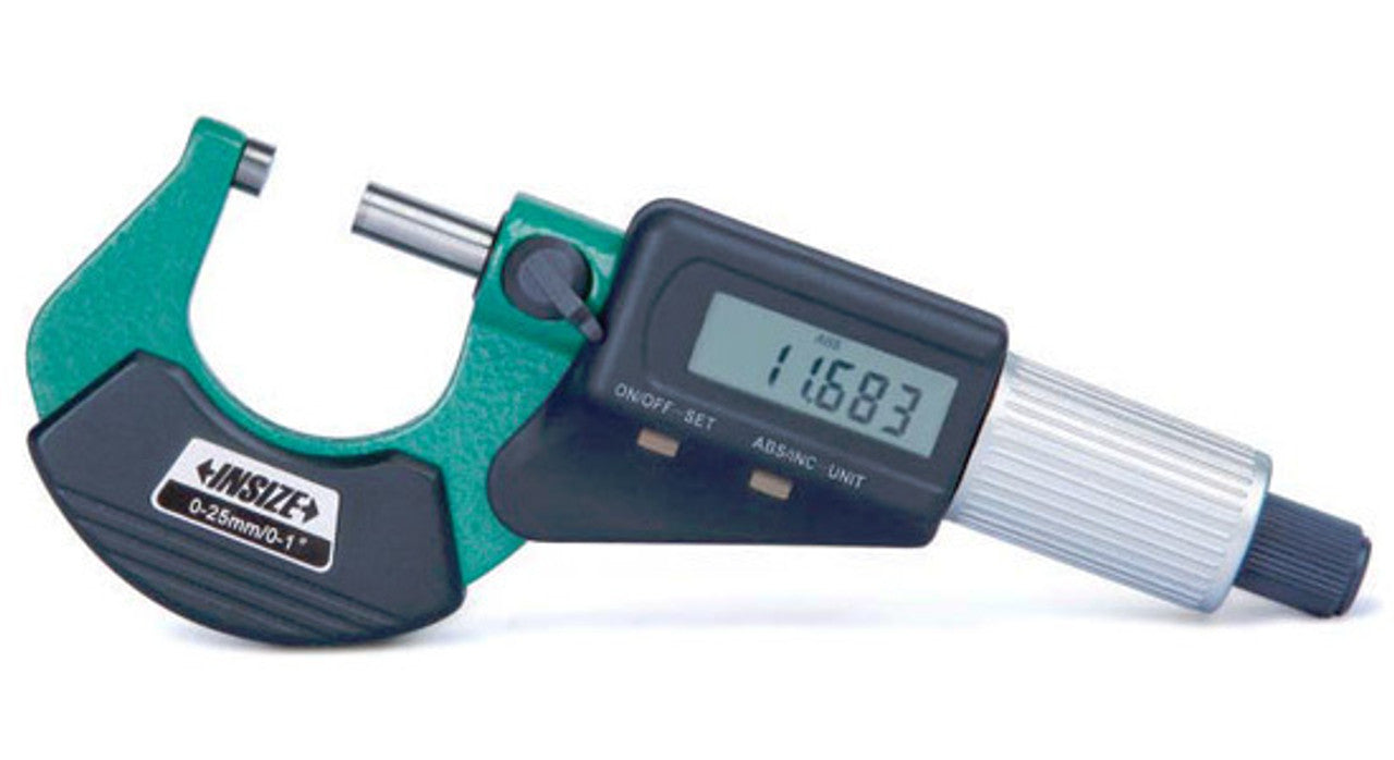 Insize Digital Outside Micrometer Range 3-4"/75-100mm Resolution .00005"/.001mm 3109-100