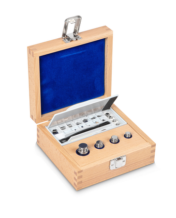 Kern Weight set 313-02 Test weight - nominal value 1 mg - 50 g, Weight OIML class E2 Shape weight	Knob Number of weights 20 Material stainless steel polished