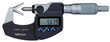 Mitutoyo Digital 3 Flute V-Anvil Micrometer 1.27-15.24mm/0,05-0,6", with Groove 314-351-30