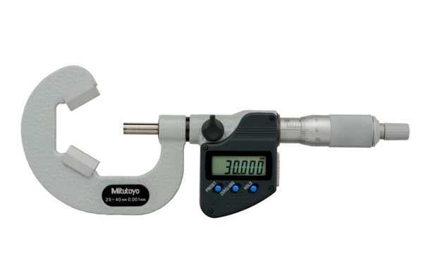 Mitutoyo Digital 3 Flute V-Anvil Micrometer 25-40mm 314-253-30