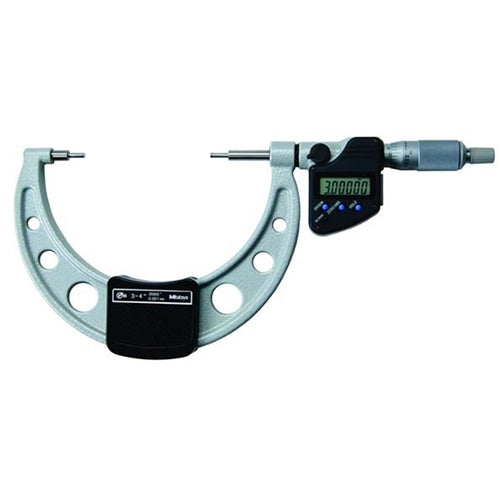 Mitutoyo Digital Spline Micrometer IP65 Inch/Metric, 3-4", 3mm Measuring Face 331-354-30