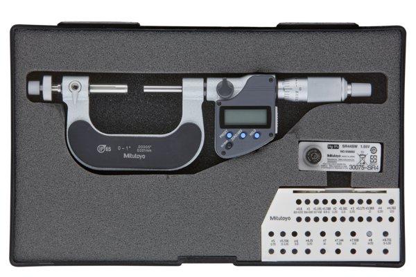 Mitutoyo Digital Gear Tooth Micrometer IP65 Inch/Metric, 0-1" 324-351-30