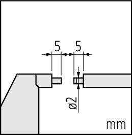 Mitutoyo Digital Spline Micrometer IP65 Inch/Metric, 25-50mm/1-2", 2mm Measuring Face 331-362-30