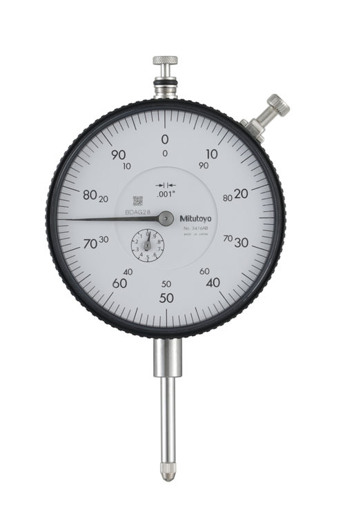 Dial Gauge, Lug Back, ANSI/AGD Type 1", 0,001" 3416A Face Dian 3.07"