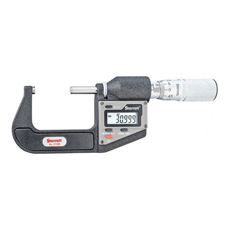 Mitutoyo Digital Micrometer Starrett 3732MEXFL-50 Micrometer; 25-50mm Range-Friction Thimble