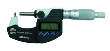 Mitutoyo Digital Tube Micrometer, IP65, Inch/Met. Spherical Anvil Flat Spindle, 0-25mm/ 0-1" 395-362-30