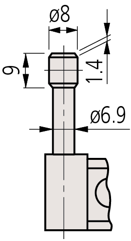 Mitutoyo Digital Tube Micrometer, IP65, Inch/Met. Spherical Anvil Flat Spindle, 0-25mm/0-1" 395-364-30
