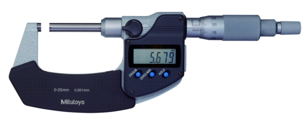 Mitutoyo Digital Micrometer, Non Rotating Spindle 25-50mm 406-251-30