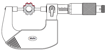 Mahr 40AB Mechanical Spline Micrometers Microbar With Reduced measuring faces Range 25-50mm x .01mm,  4134101