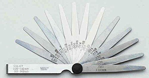 MHC 615-6431 Feeler Gauges 13 blades gauges Length 100mm Range 0.05-1.00mm