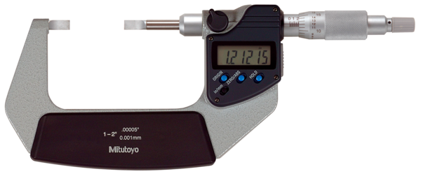 Mitutoyo Digital Blade Micrometer, Blade=0,75mm Inch/Metric,1-2" 422-331-30
