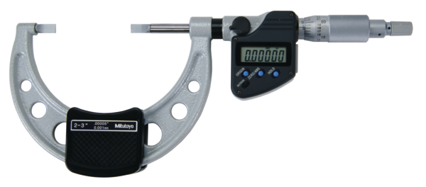 Mitutoyo Digital Blade Micrometer, Blade=0,75mm Inch/Metric, 2-3" 422-332-30
