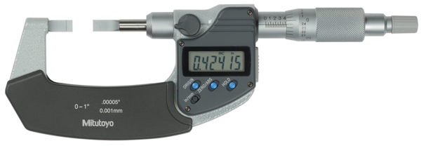 Mitutoyo Digital Blade Micrometer, Blade=0,4mm Inch/Metric, 0-1" 422-360-30
