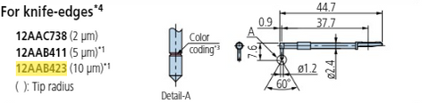 Knife edge stylus - R10µm; 90° for Surftest; Formtracer SV-C 12AAB423
