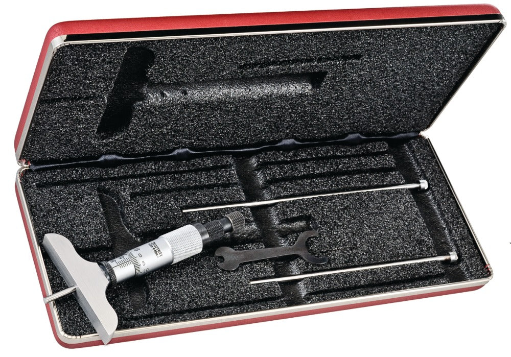 Starrett Mechanical Depth Micrometer Graduation: .01mm Range: 0-75mm Base Length: 63.5mm Code 440MZ-75RL