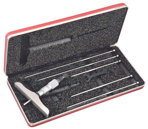 Starrett Mechanical Depth Micrometer Graduation: .01mm Range: 0-25mm Base Length: 100mm 445MBZ