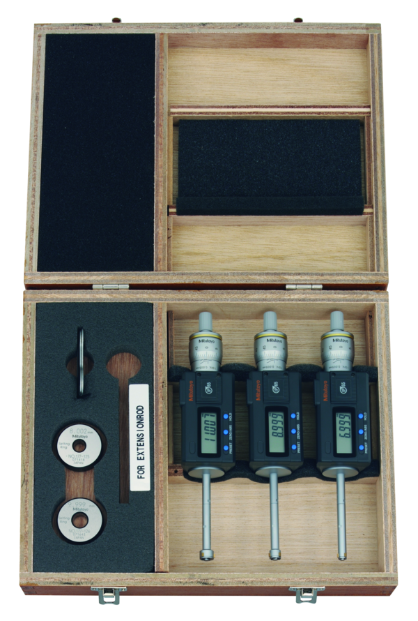 Mitutoyo Digital 3-Point Internal Micrometer Set 6-12mm, Complete Unit, IP65, 468-981