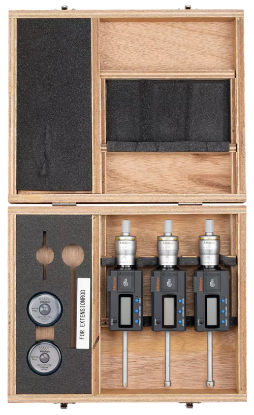 Mitutoyo Digital 3-Point Internal Micrometer Set 0,275"-0,5", Complete Unit, IP65, 468-986