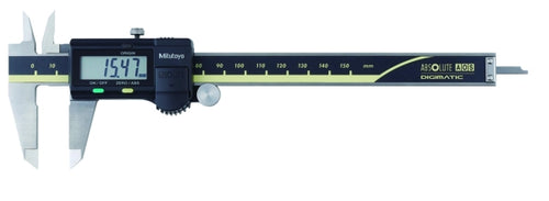 Mitutoyo Digital ABS AOS Caliper, OD Carb. Jaws 0-150mm x .01mm  500-154-30