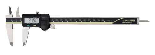 Mitutoyo Digital ABS AOS Caliper, OD Carb. Jaws 0-200mm x .01mm  500-156-30 with SPC Output
