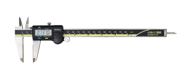 Mitutoyo Digital ABSOLUTE AOS Calipers 0-200mm (0-8") W/O Output Carbide OD/ID Jaws 500-164-30