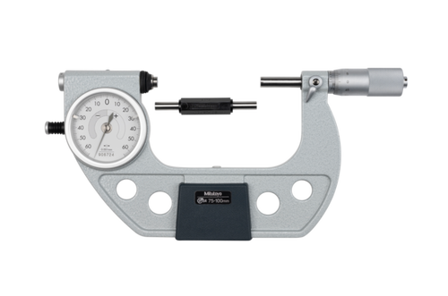 Mitutoyo Indicating Micrometer with Button left 510-124 Range 75-100mm