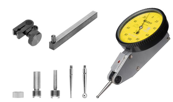 Dial Test Indicator, Horizontal Type 0.2mm, 0.002mm, 4/8mm Stem, with Bracket 513-405-10T